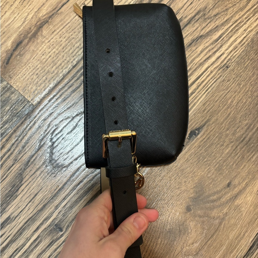 Michael Kors Black Belt Bag with Gold Accents - Picture 3 of 7